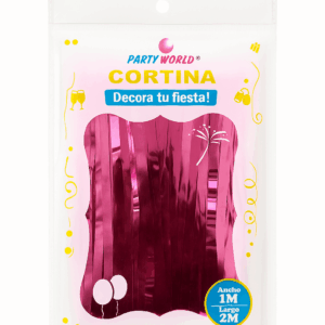 Cortina Decorativa Metálica Magenta