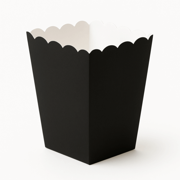 Palomera de cartón negra – Pack de 6 pzas (4.7 × 3.2 × 13 cm)