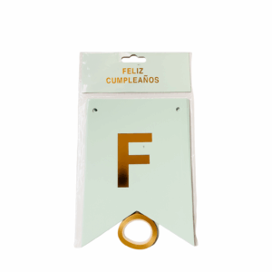 Banderín “Feliz Cumpleaños” Letras Metálicas