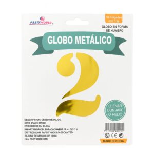 Globo Metálico Dorado Nº 2 (40 cm)