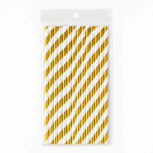 Popotes de Papel Dorados y Blancos – 13 piezas
